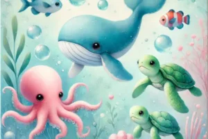 Aquarela para Decoração Infantil: Como Pintar Animais Marinhos em Tons Pastel