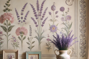 Como Usar Estênceis para Pintura em Paredes com Temas Florais no Estilo Provençal